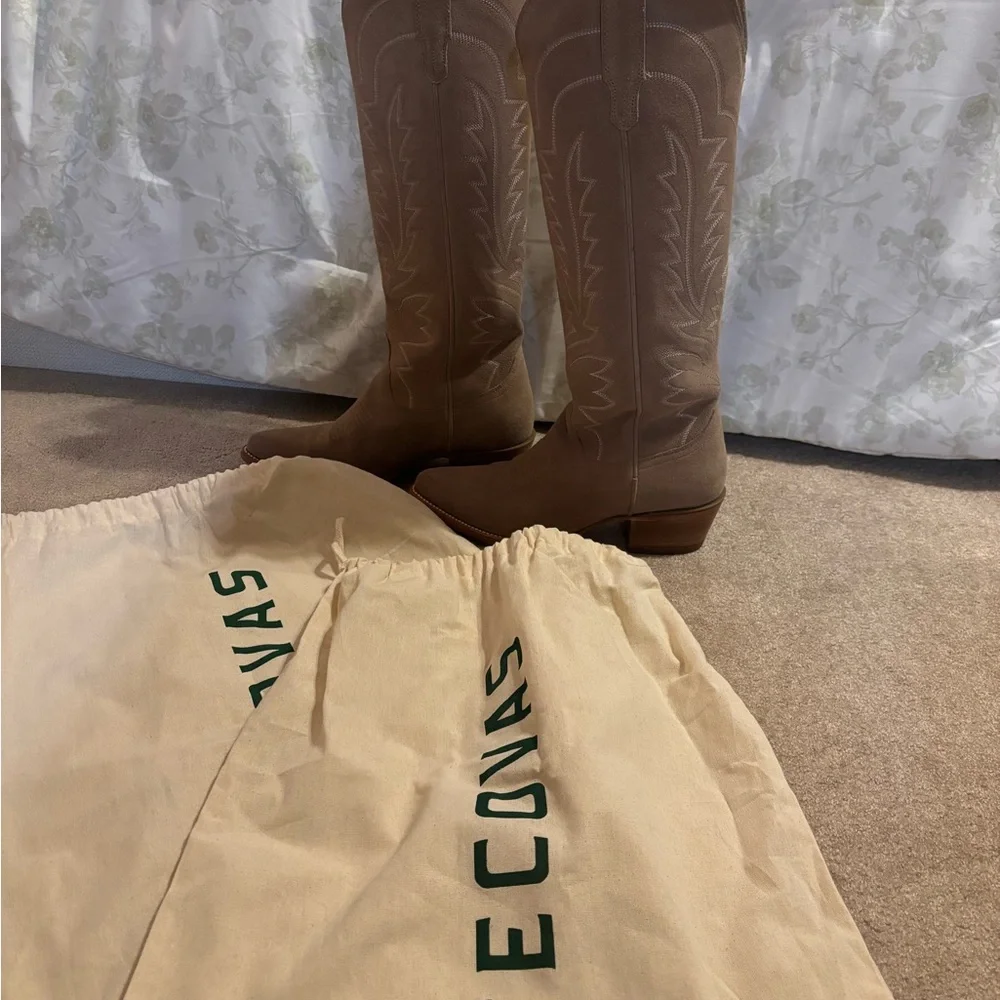 TECOVAS- Abby Suede Cowboy Boots